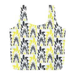 Tricolored Geometric Pattern Full Print Recycle Bags (l)  by linceazul