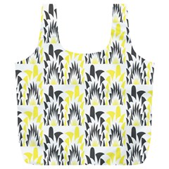 Tricolored Geometric Pattern Full Print Recycle Bags (L) 