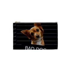 Bad Dog Cosmetic Bag (small)  by Valentinaart