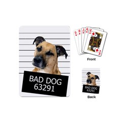 Bad Dog Playing Cards (mini)  by Valentinaart