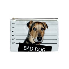 Bad Dog Cosmetic Bag (medium)  by Valentinaart