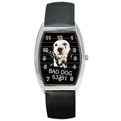 Bad Dog Barrel Style Metal Watch by Valentinaart