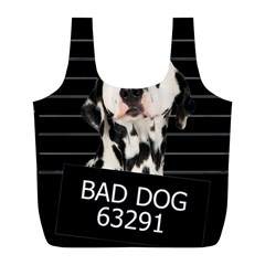 Bad Dog Full Print Recycle Bags (l)  by Valentinaart