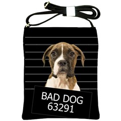 Bad Dog Shoulder Sling Bags by Valentinaart