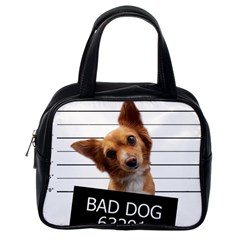 Bad Dog Classic Handbags (one Side) by Valentinaart