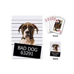 Bad Dog Playing Cards (mini)  by Valentinaart