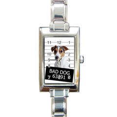 Bad Dog Rectangle Italian Charm Watch by Valentinaart