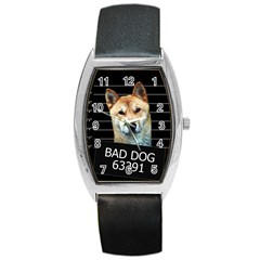 Bad Dog Barrel Style Metal Watch by Valentinaart