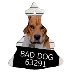 Bad Dog Christmas Tree Ornament (two Sides) by Valentinaart