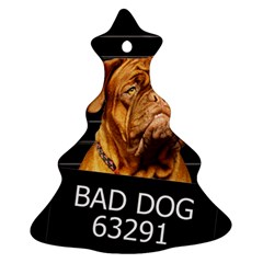 Bad Dog Christmas Tree Ornament (two Sides) by Valentinaart