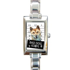 Bad Dog Rectangle Italian Charm Watch by Valentinaart