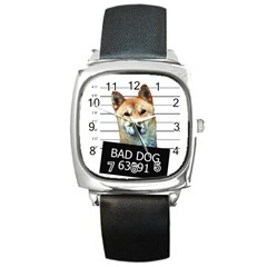 Bad Dog Square Metal Watch by Valentinaart