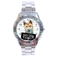 Bad Dog Stainless Steel Analogue Watch by Valentinaart