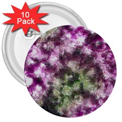 Purple Green Paint Texture          3  Button (10 Pack) by LalyLauraFLM