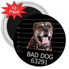 Bad Dog 3  Magnets (10 Pack)  by Valentinaart