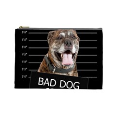 Bad Dog Cosmetic Bag (large)  by Valentinaart