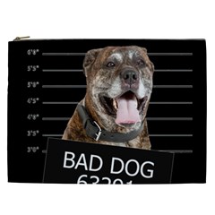 Bad Dog Cosmetic Bag (xxl)  by Valentinaart