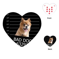 Bad Dog Playing Cards (heart)  by Valentinaart