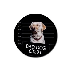 Bad dog Rubber Coaster (Round) 