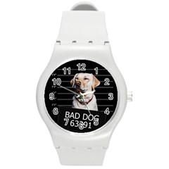 Bad dog Round Plastic Sport Watch (M)