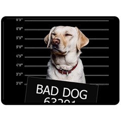 Bad dog Double Sided Fleece Blanket (Large) 