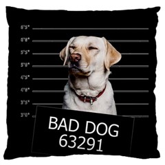 Bad dog Large Flano Cushion Case (One Side)