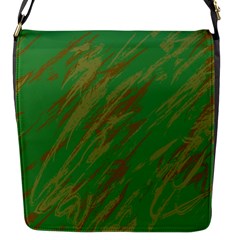Brown Green Texture             Flap Closure Messenger Bag (s) by LalyLauraFLM