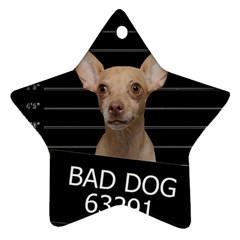 Bad Dog Star Ornament (two Sides) by Valentinaart