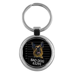 Bad Dog Key Chains (round)  by Valentinaart