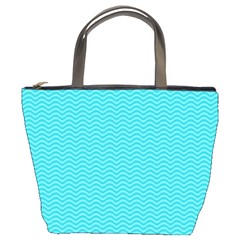 Blue Waves Pattern  Bucket Bags by TastefulDesigns