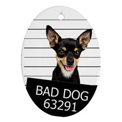 Bad Dog Ornament (oval)