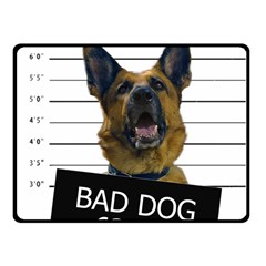 Bad Dog Fleece Blanket (small) by Valentinaart