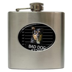 Bad Dog Hip Flask (6 Oz) by Valentinaart