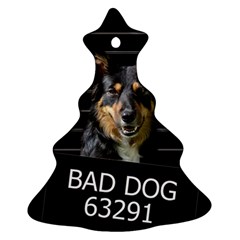 Bad Dog Christmas Tree Ornament (two Sides) by Valentinaart