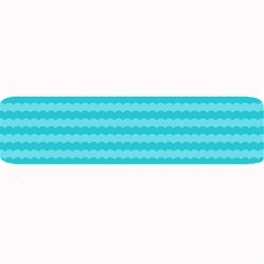 Abstract Blue Waves Pattern Large Bar Mats