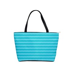 Abstract Blue Waves Pattern Shoulder Handbags by TastefulDesigns