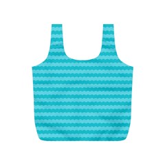 Abstract Blue Waves Pattern Full Print Recycle Bags (s)  by TastefulDesigns