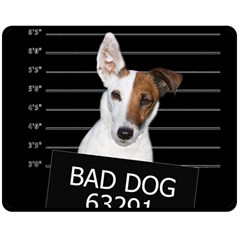 Bad Dog Double Sided Fleece Blanket (medium)  by Valentinaart