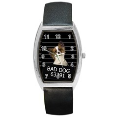 Bad Dog Barrel Style Metal Watch by Valentinaart