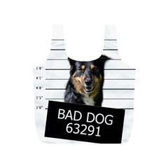 Bad Dog Full Print Recycle Bags (s)  by Valentinaart