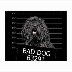 Bad Dog Small Glasses Cloth by Valentinaart