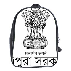 Seal Of Indian State Of Tripura School Bags (xl)  by abbeyz71