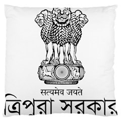 Seal Of Indian State Of Tripura Large Flano Cushion Case (two Sides) by abbeyz71