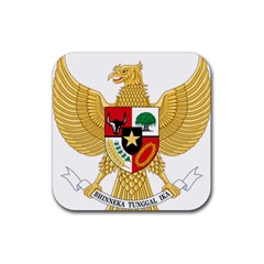 National Emblem Of Indonesia  Rubber Square Coaster (4 Pack)  by abbeyz71