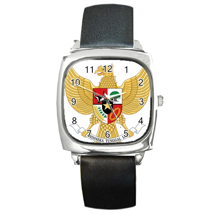 National Emblem of Indonesia  Square Metal Watch