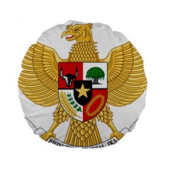 National Emblem Of Indonesia  Standard 15  Premium Round Cushions by abbeyz71