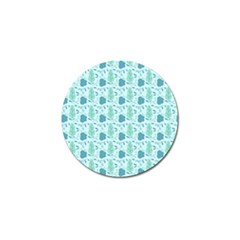 Flowers And Leaves Pattern Golf Ball Marker by TastefulDesigns