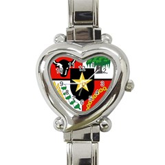 Shield Of National Emblem Of Indonesia Heart Italian Charm Watch by abbeyz71