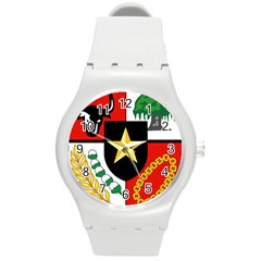 Shield Of National Emblem Of Indonesia  Round Plastic Sport Watch (m) by abbeyz71