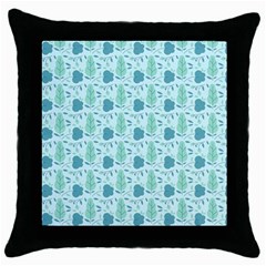 Seamless Floral Background  Throw Pillow Case (black) by TastefulDesigns